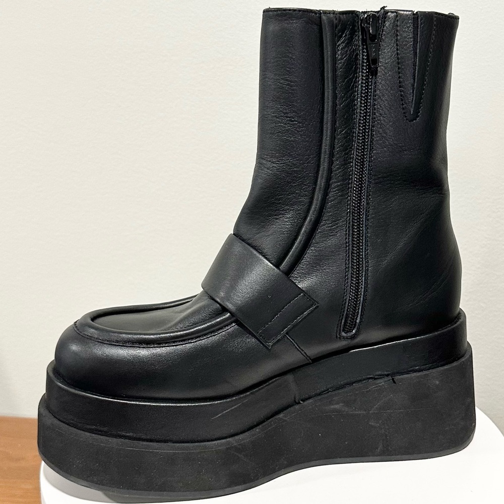 🌹PALOMA BARCELO🌹 Mika Platform Bootie Black Size: 37 - Picture 4 of 14
